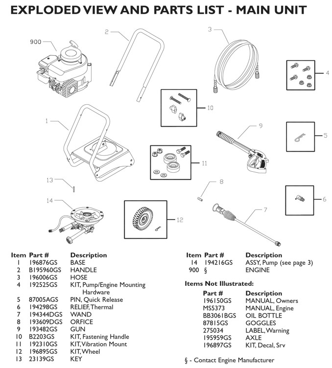 Speed Clean 2000 psi Pressure Washer 020238 Parts